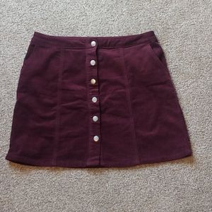 Like New Burgandy Corduroy Mini